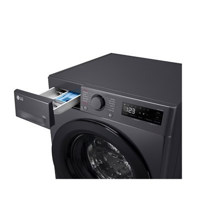 LG F2WR508S2M Washing machine, A, Front loading, Washing capacity 10 kg, Depth 56.5 cm, 1400 RPM, Middle Black | LG | Washing Ma LG F2WR508S2M Washing machine, A, Front loading, Washing capacity 10 kg, Depth 56.5 cm, 1400 RPM, Middle Black | LG | Washing Ma