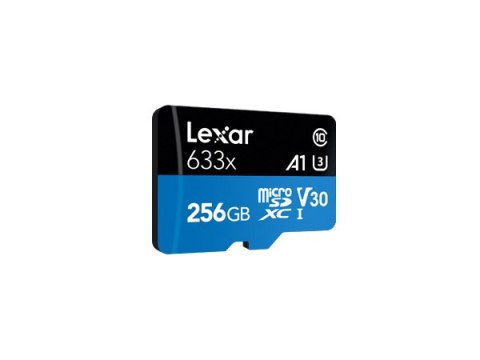 Lexar | Wydajna karta micro SDXC 256 GB | UHS-I 633x | Klasa 10, U3, V30, A1 | Szybkość odczytu do 100 MB/s, zapisu do 45 MB/s | Lexar | Wydajna karta micro SDXC 256 GB | UHS-I 633x | Klasa 10, U3, V30, A1 | Szybkość odczytu do 100 MB/s, zapisu do 45 MB/s |