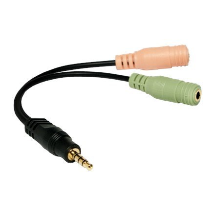 Logilink | Audio adaptor | Mini-phone 3.5 mm 4-pole | Male | Female | Mini-phone stereo 3.5 mm | Black Logilink | Audio adaptor | Mini-phone 3.5 mm 4-pole | Male | Female | Mini-phone stereo 3.5 mm | Black