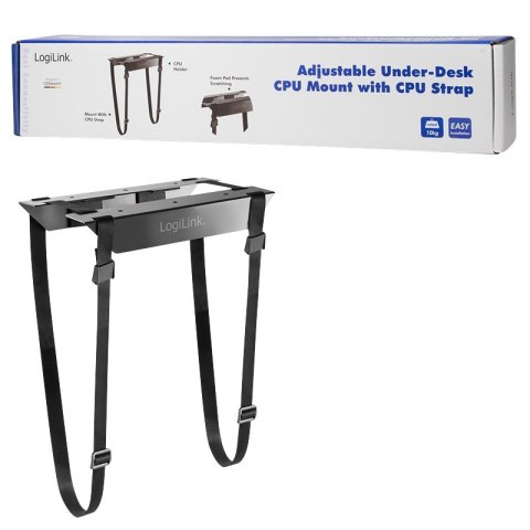 LogiLink EO0009 Regulowany uchwyt komputera pod biurkiem, pasek LogiLink EO0009 Regulowany uchwyt komputera pod biurkiem, pasek