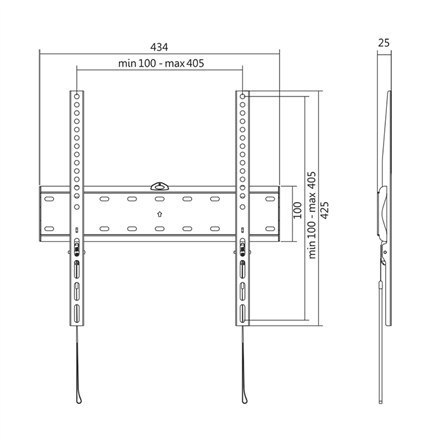 Logilink BP0013 TV Wall mount, 32"-55", fix, 25mm Logilink Logilink BP0013 TV Wall mount, 32"-55", fix, 25mm Logilink