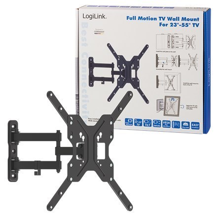 Logilink BP0016 TV Wall mount, 23"-55", tilt +15°-15°,swievel +-90°, 395mm Logilink Logilink BP0016 TV Wall mount, 23"-55", tilt +15°-15°,swievel +-90°, 395mm Logilink