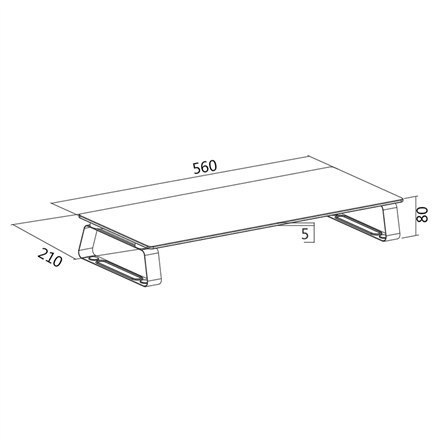 Logilink BP0027 Tabletop monitor riser, glass Logilink Logilink BP0027 Tabletop monitor riser, glass Logilink