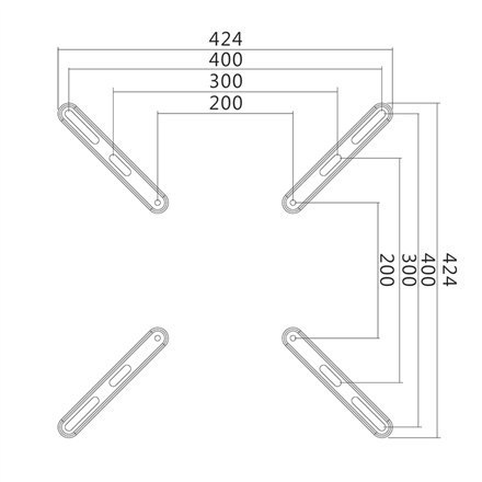 Logilink BP0029, VESA Adapter up to 400x400 Logilink | Wall mount | 32-55 " | Maximum weight (capacity) 30 kg | Black Logilink BP0029, VESA Adapter up to 400x400 Logilink | Wall mount | 32-55 " | Maximum weight (capacity) 30 kg | Black