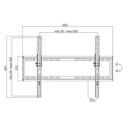 Logilink BP0039 Uchwyt ścienny do TV, 37"-70"", uchylny, mały Logilink | Uchwyt ścienny | BP0039 | 37-70 "" | Maksymalna waga (u Logilink BP0039 Uchwyt ścienny do TV, 37"-70"", uchylny, mały Logilink | Uchwyt ścienny | BP0039 | 37-70 "" | Maksymalna waga (u