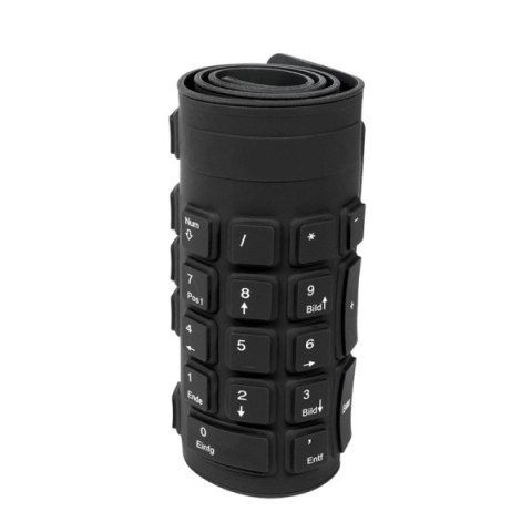 Logilink | Elastyczna wodoodporna klawiatura USB + PS/2 | ID0019A | Elastyczna klawiatura | Przewodowa | DE | Czarny Logilink | Elastyczna wodoodporna klawiatura USB + PS/2 | ID0019A | Elastyczna klawiatura | Przewodowa | DE | Czarny