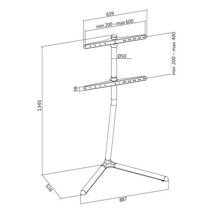 Logilink | Floor stand | BP0079 | Hold | 49-70 " | Maximum weight (capacity) 40 kg | Black Logilink | Floor stand | BP0079 | Hold | 49-70 " | Maximum weight (capacity) 40 kg | Black