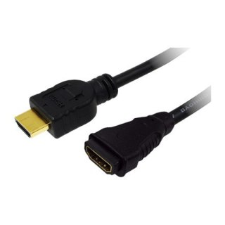 Logilink | HDMI Cable Type A Male - HDMI Type A Female | Black | HDMI Type A Female | HDMI Type A Male | HDMI to HDMI | 2 m