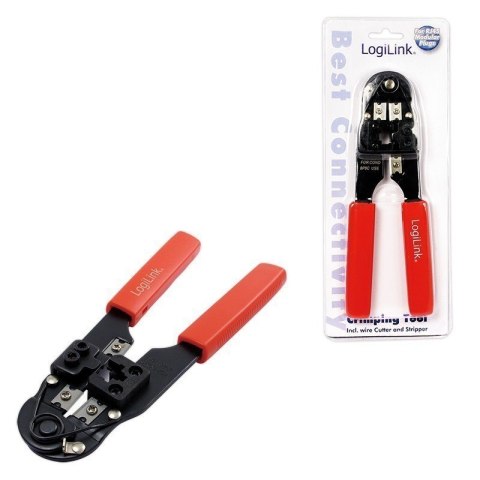 Logilink | Narzędzie do zaciskania RJ45 z metalowym obcinakiem Logilink | Narzędzie do zaciskania RJ45 z metalowym obcinakiem
