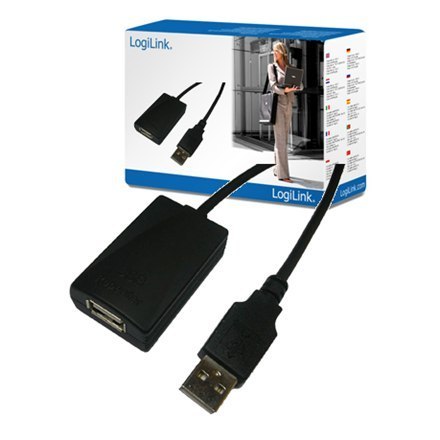 Logilink | USB extension cable | Female | 4 pin USB Type A | Male | Black | 4 pin USB Type A | 5 m Logilink | USB extension cable | Female | 4 pin USB Type A | Male | Black | 4 pin USB Type A | 5 m