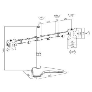 Logilink | Uchwyt biurkowy | BP0045 | 13-32 " | Maksymalna waga (udźwig) 8 kg | Czarny