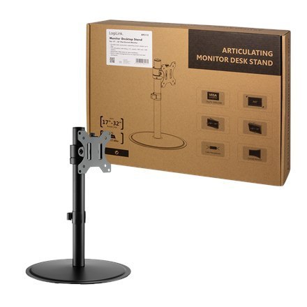 Logilink | Uchwyt biurkowy | Pochylenie, obrót, regulacja poziomu, obrót | 17-32 " | Maksymalna waga (udźwig) 8 kg | Czarny Logilink | Uchwyt biurkowy | Pochylenie, obrót, regulacja poziomu, obrót | 17-32 " | Maksymalna waga (udźwig) 8 kg | Czarny
