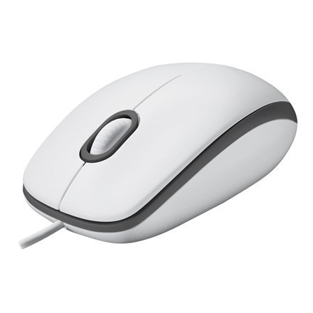 Logitech | Mysz | M100 | Przewodowa | USB-A | Biała Logitech | Mysz | M100 | Przewodowa | USB-A | Biała