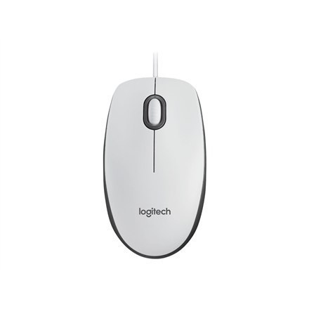 Logitech | Mysz | M100 | Przewodowa | USB-A | Biała Logitech | Mysz | M100 | Przewodowa | USB-A | Biała