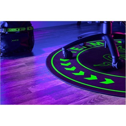 Mata podłogowa Razer z 100% surowców recyklingowanych - welwetowo tkanina i non-woven | Czarno-Zielony Mata podłogowa Razer z 100% surowców recyklingowanych - welwetowo tkanina i non-woven | Czarno-Zielony