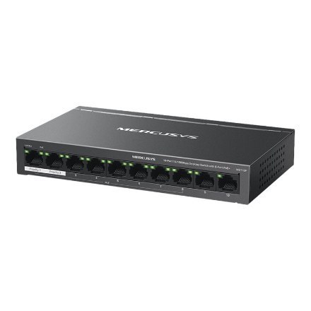 Mercusys 10-Port 10/100Mbps Desktop Switch with 8-Port PoE+ Mercusys 10-Port 10/100Mbps Desktop Switch with 8-Port PoE+