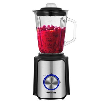 Mesko | Blender | MS 4080 | Tabletop | 600 W | Materiał słoika Szkło | Pojemność słoika 1,5 L | Kruszenie lodu | Czarny/Srebrny Mesko | Blender | MS 4080 | Tabletop | 600 W | Materiał słoika Szkło | Pojemność słoika 1,5 L | Kruszenie lodu | Czarny/Srebrny