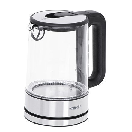Mesko | Czajnik | MS 1301b | Elektryczny | 1850 W | 1,7 L | Szkło/stal nierdzewna | Podstawa obrotowa 360° | Czarny Mesko | Czajnik | MS 1301b | Elektryczny | 1850 W | 1,7 L | Szkło/stal nierdzewna | Podstawa obrotowa 360° | Czarny