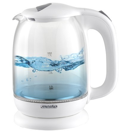 Mesko | Kettle | MS 1302w | Electric | 2200 W | 1.7 L | Glass | 360° rotational base | White Mesko | Kettle | MS 1302w | Electric | 2200 W | 1.7 L | Glass | 360° rotational base | White