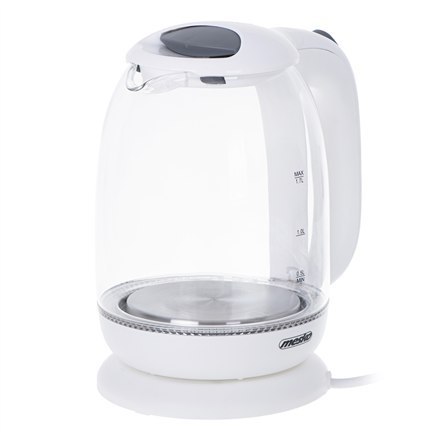 Mesko | Kettle | MS 1302w | Electric | 2200 W | 1.7 L | Glass | 360° rotational base | White Mesko | Kettle | MS 1302w | Electric | 2200 W | 1.7 L | Glass | 360° rotational base | White