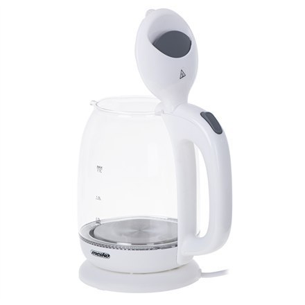 Mesko | Kettle | MS 1302w | Electric | 2200 W | 1.7 L | Glass | 360° rotational base | White Mesko | Kettle | MS 1302w | Electric | 2200 W | 1.7 L | Glass | 360° rotational base | White