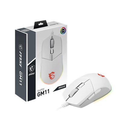 MSI | Clutch GM11 | Optyczna | Mysz dla graczy | Biała | Tak MSI | Clutch GM11 | Optyczna | Mysz dla graczy | Biała | Tak