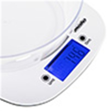 Mesko | Scale with bowl | MS 3165 | Maximum weight (capacity) 5 kg | Graduation 1 g | Display type LCD | White Mesko | Scale with bowl | MS 3165 | Maximum weight (capacity) 5 kg | Graduation 1 g | Display type LCD | White