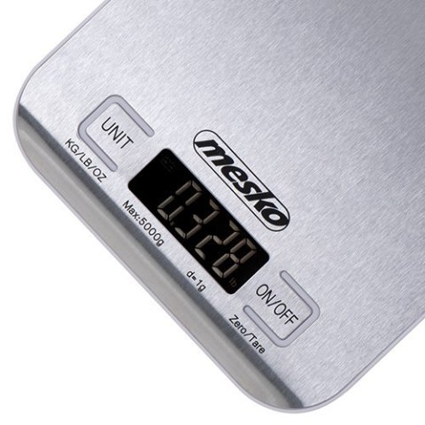 Mesko | Waga kuchenna | MS 3169 biały | Maksymalna waga (udźwig) 5 kg | Podziałka 1 g | Typ wyświetlacza | Inox/Biały Mesko | Waga kuchenna | MS 3169 biały | Maksymalna waga (udźwig) 5 kg | Podziałka 1 g | Typ wyświetlacza | Inox/Biały
