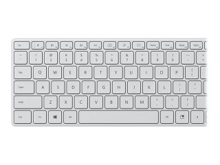 Microsoft | Designer Compact Keyboard | Compact Keyboard | Wireless | US | Bluetooth | Glacier | 288 g | Wireless connection