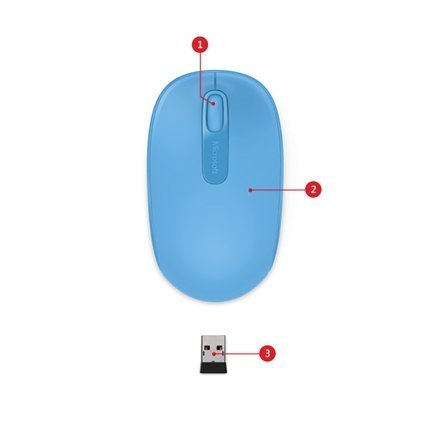 Microsoft | Wireless Mouse | 1850 | Cyan | 3 years warranty year(s) Microsoft | Wireless Mouse | 1850 | Cyan | 3 years warranty year(s)