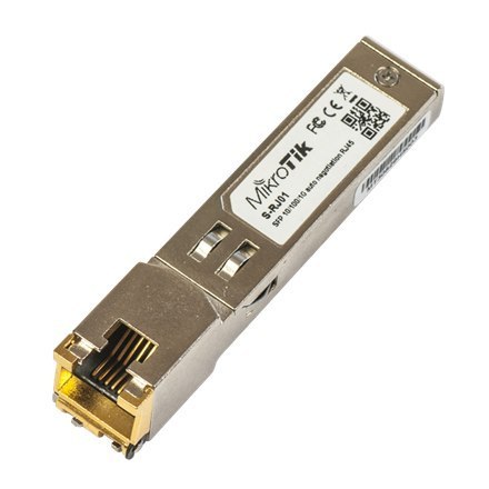 MikroTik | S-RJ01 | SFP | Miedź | RJ-45 | 10/100/1000 Mbit/s | Maksymalna odległość transferu 100 m | Temperatura 0 do +85C MikroTik | S-RJ01 | SFP | Miedź | RJ-45 | 10/100/1000 Mbit/s | Maksymalna odległość transferu 100 m | Temperatura 0 do +85C