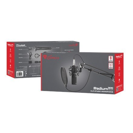 Mikrofon do gier Genesis Radium 300 Czarny przewodowy Mikrofon do gier Genesis Radium 300 Czarny przewodowy