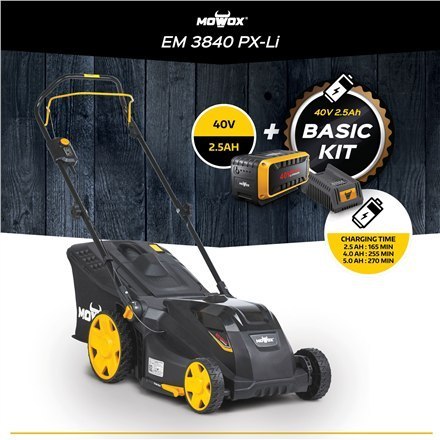 MoWox | 40V Comfort Series Cordless Lawnmower | EM 3840 PX-Li | Mowing Area 250 m² MoWox | 40V Comfort Series Cordless Lawnmower | EM 3840 PX-Li | Mowing Area 250 m²