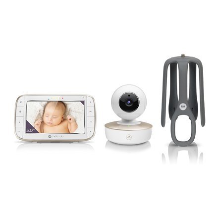 Motorola VM855 CONNECT 5.0" Przenośna niania wideo Wi-Fi z elastycznym uchwytem na łóżeczko, biały/złoty | Motorola | Przenośna Motorola VM855 CONNECT 5.0" Przenośna niania wideo Wi-Fi z elastycznym uchwytem na łóżeczko, biały/złoty | Motorola | Przenośna