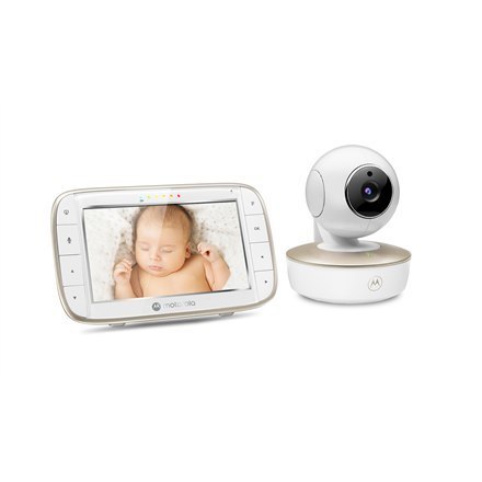 Motorola VM855 CONNECT 5.0" Przenośna niania wideo Wi-Fi z elastycznym uchwytem na łóżeczko, biały/złoty | Motorola | Przenośna Motorola VM855 CONNECT 5.0" Przenośna niania wideo Wi-Fi z elastycznym uchwytem na łóżeczko, biały/złoty | Motorola | Przenośna