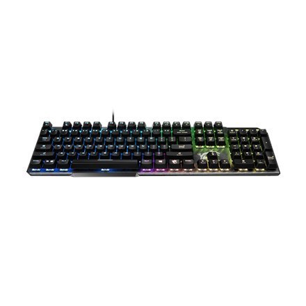 MSI | GK50 Elite | Klawiatura dla graczy | Podświetlenie LED RGB | USA | Przewodowa | Czarny/Srebrny MSI | GK50 Elite | Klawiatura dla graczy | Podświetlenie LED RGB | USA | Przewodowa | Czarny/Srebrny