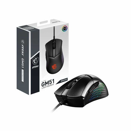 MSI | GM51 Lekka | Optyczna | Myszka Do Gry | Czarna | Tak MSI | GM51 Lekka | Optyczna | Myszka Do Gry | Czarna | Tak