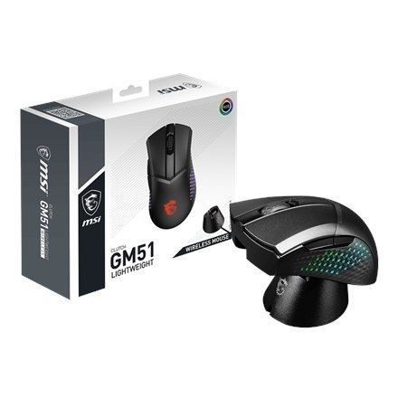 MSI | Lightweight Wireless Gaming Mouse | Gaming Mouse | GM51 | Wireless | 2.4GHz | Black MSI | Lightweight Wireless Gaming Mouse | Gaming Mouse | GM51 | Wireless | 2.4GHz | Black