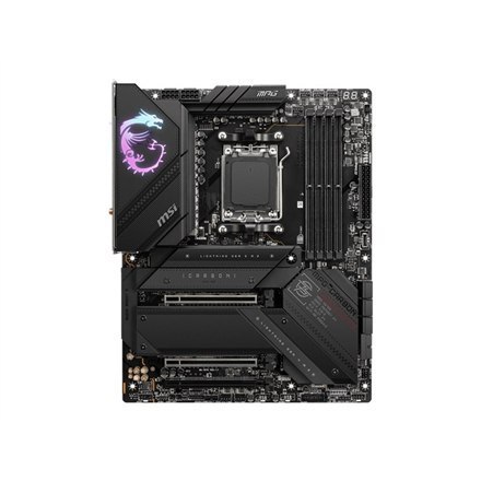 MSI | MPG X670E CARBON WIFI | Gniazdo procesora Socket AM5 | Rodzaj chipsetu AMD X670 | Technologia obsługiwanej pamięci RAM DDR MSI | MPG X670E CARBON WIFI | Gniazdo procesora Socket AM5 | Rodzaj chipsetu AMD X670 | Technologia obsługiwanej pamięci RAM DDR