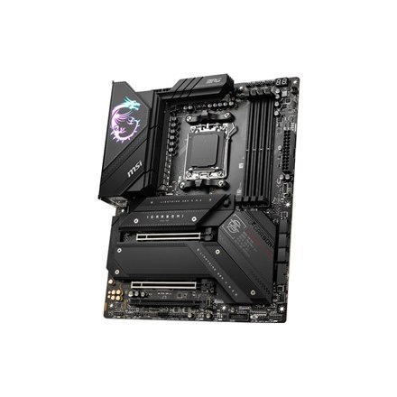 MSI | MPG X670E CARBON WIFI | Gniazdo procesora Socket AM5 | Rodzaj chipsetu AMD X670 | Technologia obsługiwanej pamięci RAM DDR MSI | MPG X670E CARBON WIFI | Gniazdo procesora Socket AM5 | Rodzaj chipsetu AMD X670 | Technologia obsługiwanej pamięci RAM DDR