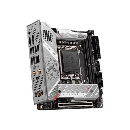 MSI | MPG Z790I EDGE WIFI | Processor family Intel | Processor socket LGA1700 | DDR5 | Supported hard disk drive interfaces SATA MSI | MPG Z790I EDGE WIFI | Processor family Intel | Processor socket LGA1700 | DDR5 | Supported hard disk drive interfaces SATA