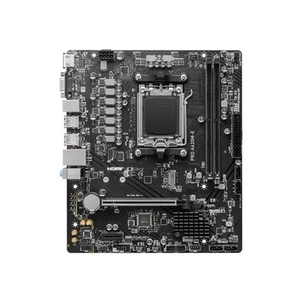 MSI | PRO A620M-E | Gniazdo procesora Socket AM5 | Typ chipsetu AMD A620 | Obsługiwana technologia pamięci RAM DDR5 SDRAM MSI | PRO A620M-E | Gniazdo procesora Socket AM5 | Typ chipsetu AMD A620 | Obsługiwana technologia pamięci RAM DDR5 SDRAM