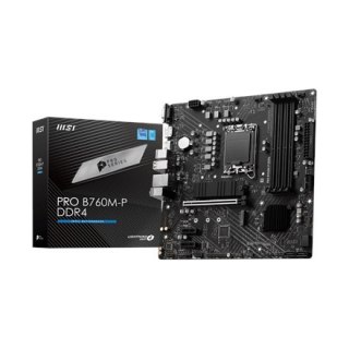 MSI | PRO B760M-P DDR4 | Processor family Intel | Processor socket LGA1700 | DDR4 DIMM | Memory slots 4 | Supported hard disk d
