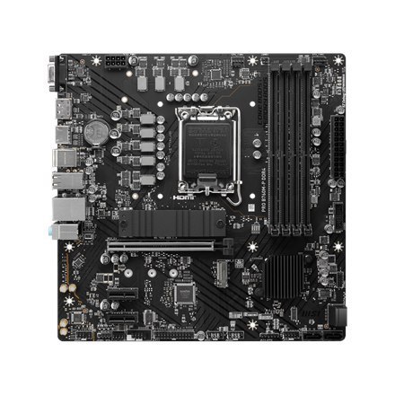 MSI | PRO B760M-P DDR4 | Processor family Intel | Processor socket LGA1700 | DDR4 DIMM | Memory slots 4 | Supported hard disk d MSI | PRO B760M-P DDR4 | Processor family Intel | Processor socket LGA1700 | DDR4 DIMM | Memory slots 4 | Supported hard disk d