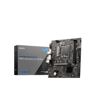 MSI | PRO H610M-G DDR4 | Processor family Intel | Processor socket LGA1700 | DDR4 DIMM | Memory slots 2 | Supported hard disk d