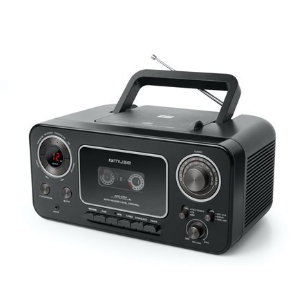 Muse | Black | M-155CR | Stereo Radio CD Cassette Recorder | Cassette deck | CD player | FM radio | Headphone out Muse | Black | M-155CR | Stereo Radio CD Cassette Recorder | Cassette deck | CD player | FM radio | Headphone out