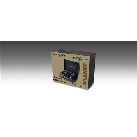 Muse | Black | Turntable Stereo System | MT-103 GD | 3 speeds | USB port | AUX in Muse | Black | Turntable Stereo System | MT-103 GD | 3 speeds | USB port | AUX in