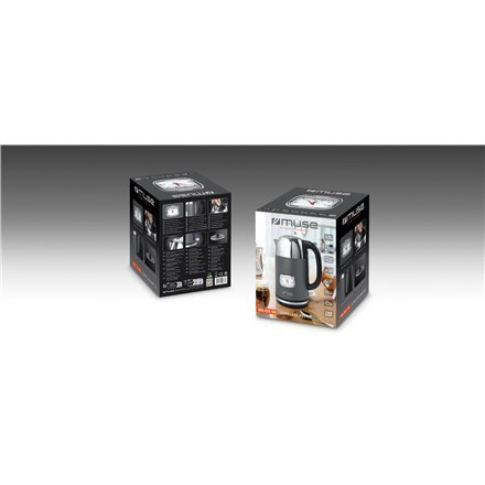 Muse Kettle | MS-020DG | Cordless | 2200 W | 1.7 L | Stainless steel | 360° rotational base | Stainless steel/Black Muse Kettle | MS-020DG | Cordless | 2200 W | 1.7 L | Stainless steel | 360° rotational base | Stainless steel/Black