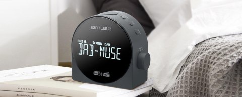 Muse M-185 CDB DAB/DAB+ DUAL Alarm Clock Radio, Portable, Black Muse | M-185 CDB | Alarm function | Black Muse M-185 CDB DAB/DAB+ DUAL Alarm Clock Radio, Portable, Black Muse | M-185 CDB | Alarm function | Black