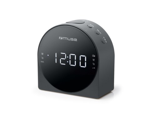 Muse | M-185CR | Dual Alarm Clock radio PLL | AUX in | Black Muse | M-185CR | Dual Alarm Clock radio PLL | AUX in | Black